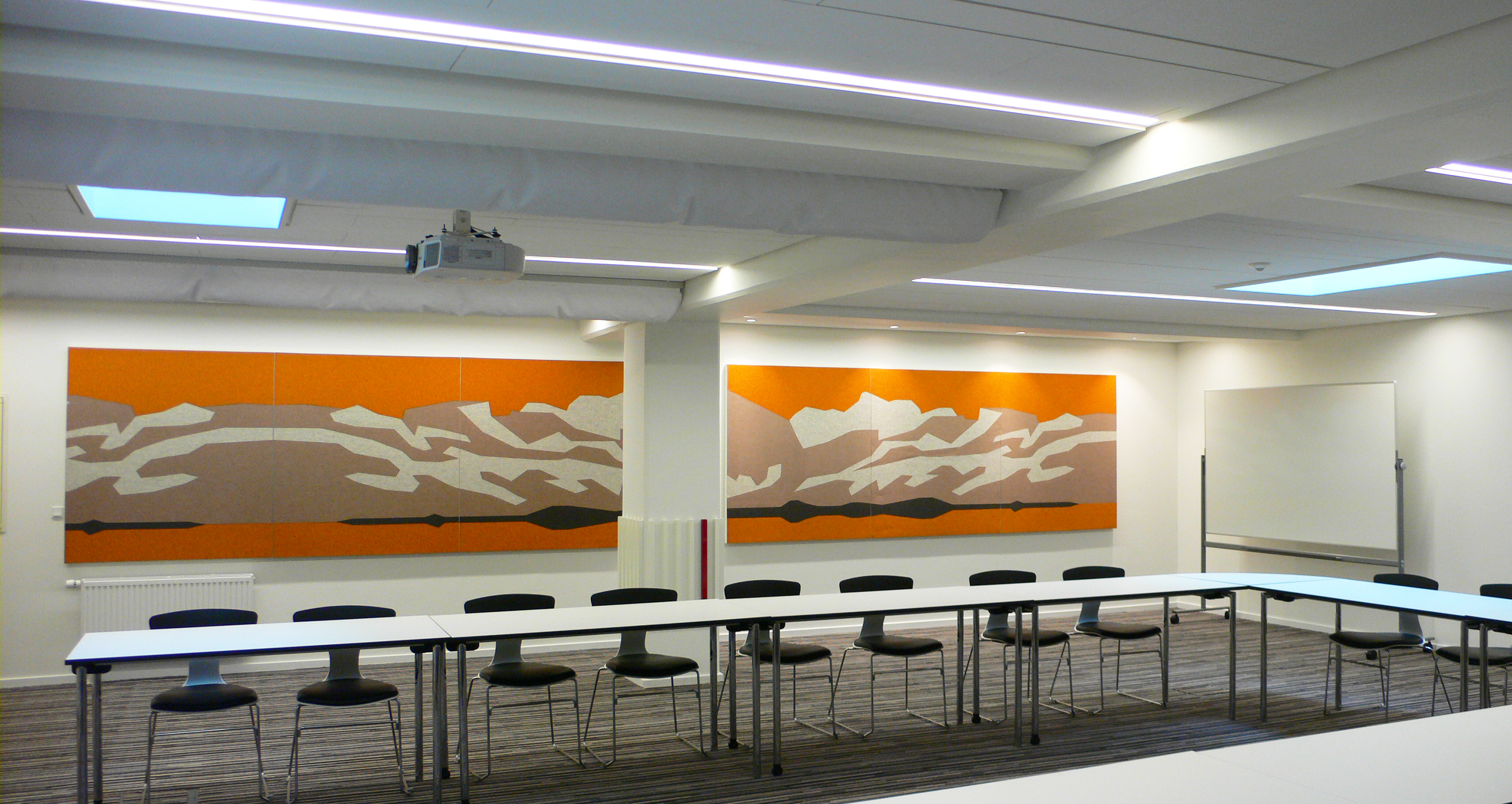 fraster, filt, Plus, felt, uldfilt, akustik, udsmykning, indretning, design, akustik panel, lyddæmpning, twister, akustik panel, filtfarver